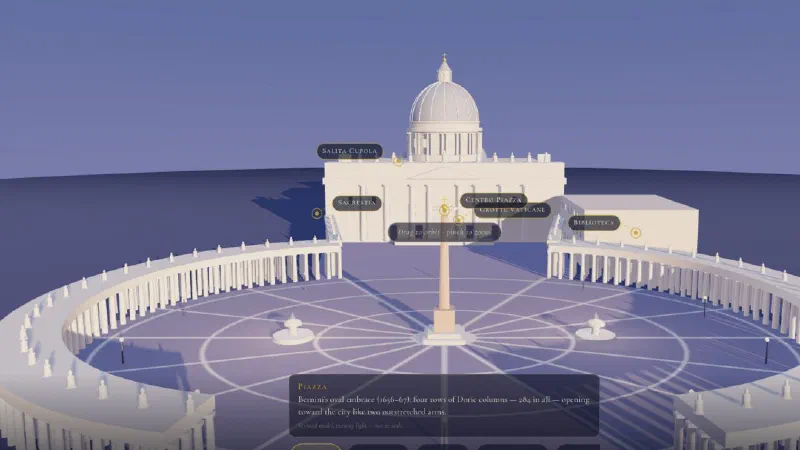 Two Roman Landmarks in 3D, From a Single Prompt in Fable 5